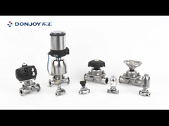 DN100 DONJOY 2 Way Sanitary Diaphragm Valve With Tri Clamp End