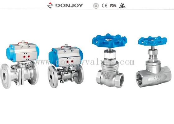 Pnuematic JIS-Flanged  3 PCS industrial full port Ball valve With flange Connection
