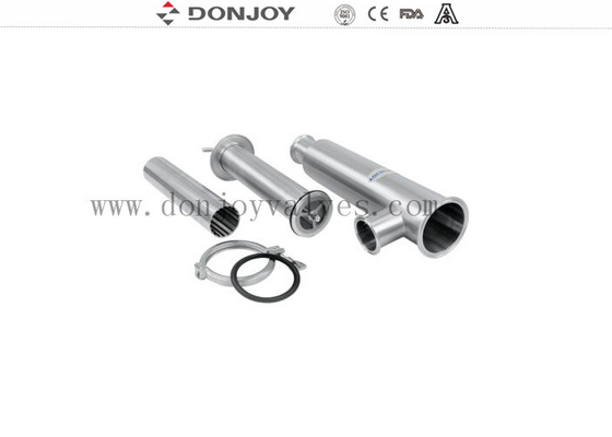 304 Sanitary Cylindric Angle Tank Pipeline Filter For Food & Beverage Industry