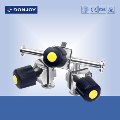 stainless steel 316L Multiport Diaphragm Valve with Plastic Hand Wheels for pure water process
