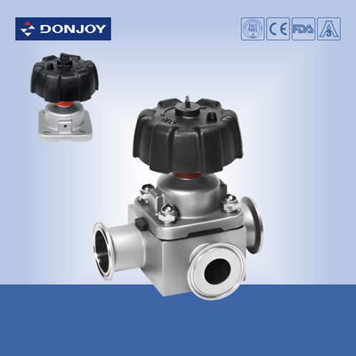 316L SS 1.5inch 3 way Clamp Sanitary Diaphragm Valve for phamacy hygienic process