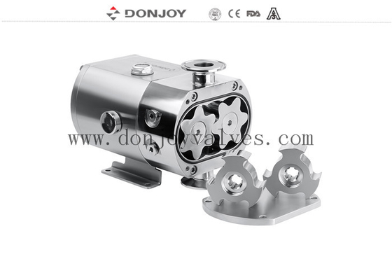 STUR-10 Mini Lobe Pump With 5 Leave Rotors With Tri Clamp Inlet Outlet