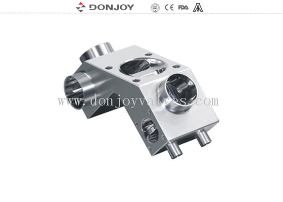 stainless steel 316L Multiport Diaphragm Valve with Plastic Hand Wheels for pure water process