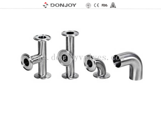 Polished Stainless Steel Sanitary Clamp tee clamp elbow SUS304  SS316L