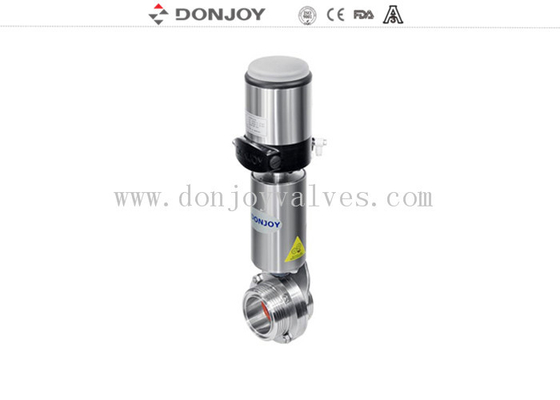 Sanitary pneumatic threaded butterfly valves, Stainless Steel acutator valves,Control Valves