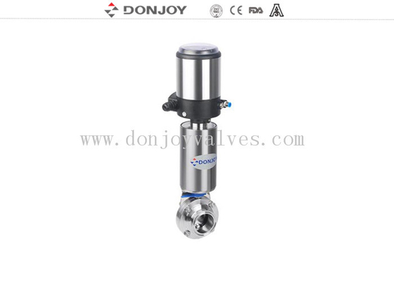 Sanitary pneumatic threaded butterfly valves, Stainless Steel acutator valves,Control Valves