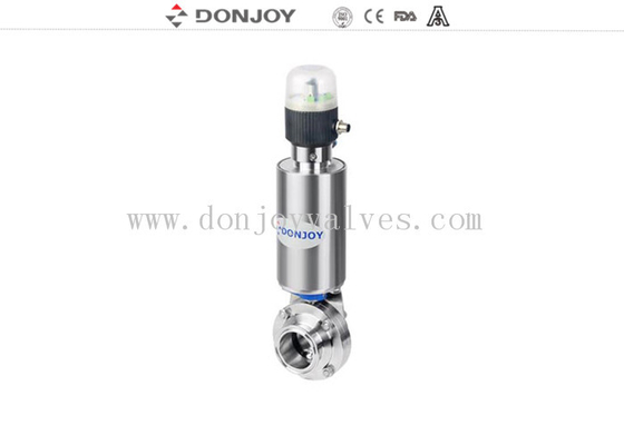 SS316L Pneumatic Mixing Proof butterfly valve with Feedback F top ( Limit switch )