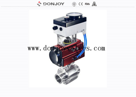 Welded DN100 Aluminum Actuator Sanitary Ball Valve